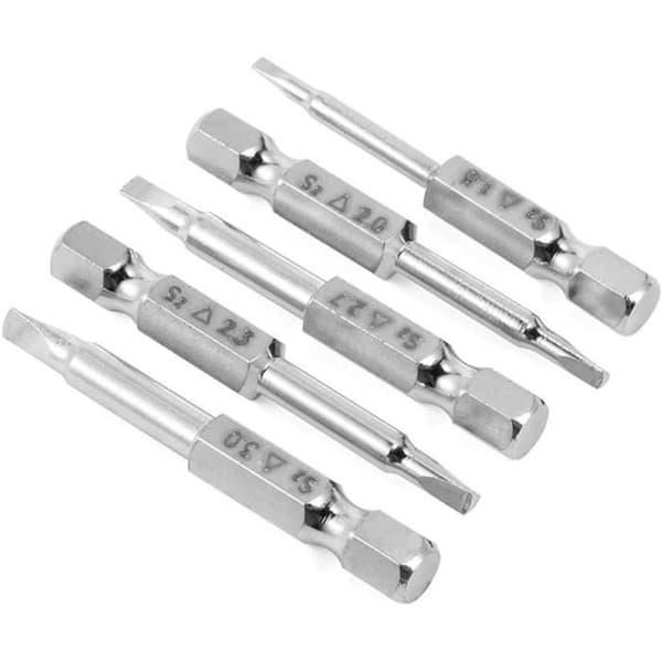 5 st 50 mm 6,35 mm sexkantsskaft magnetiska triangulära skruvmejselbitsats S2 stål