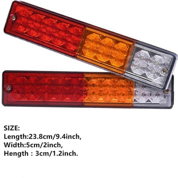 2 pakker 20 LED trailer baglygter til trailer lastbil varevogn campingvogn traktor 3W DC12V