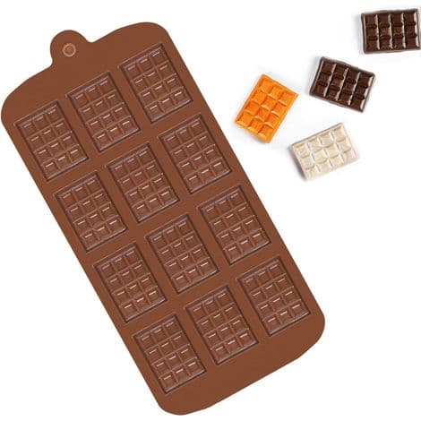 Silikone chokoladeforme, 12 non-stick hulrum, nemme at afforme til fyldte chokolader, slik og kager.