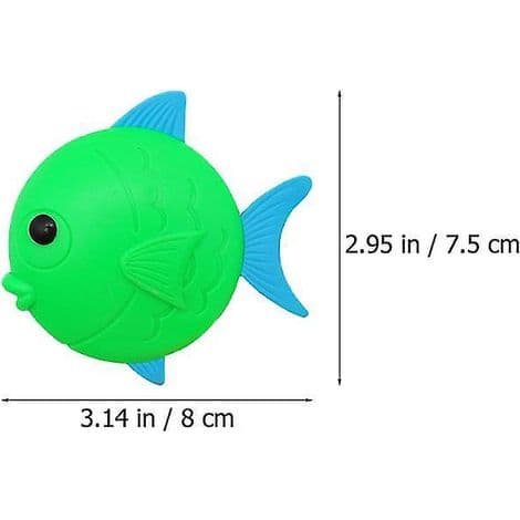Sæt med 6 fiskeformede dykkerlegetøj