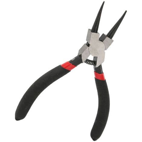 Lige indvendig låseringtang af kulstofstål med elastisk ring og skridsikkert håndtag, 12,7 cm (5 tommer)