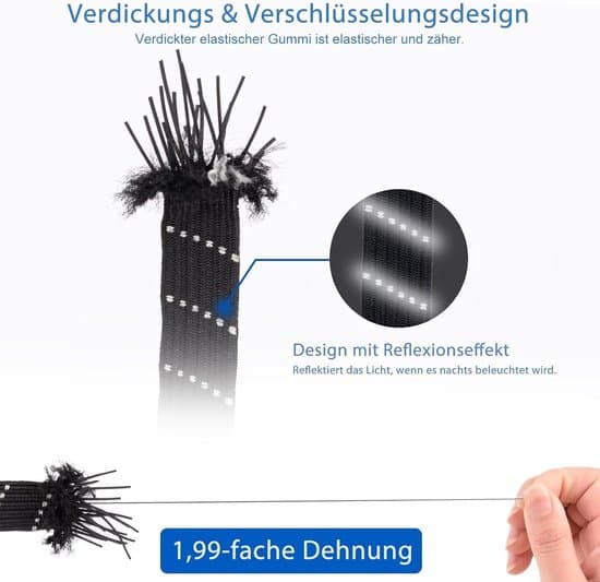 Elastisk rem med kroge, velegnet til motorcykler/cykler, bagageremstrammer, flad rem (reflekterende, hybridversion (60cm + 90cm)).