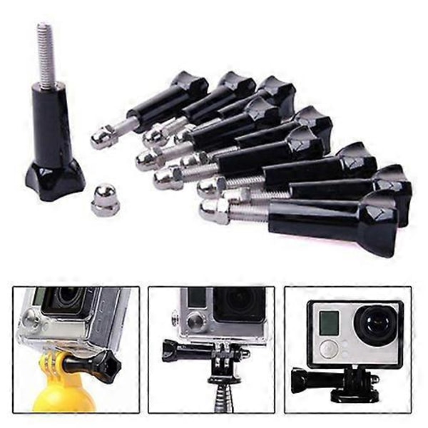 10 st Långa Tumskruvar Bultmutter Skruvar för Gopro High Clarity Hero 2 3 3 + 4 Fodral