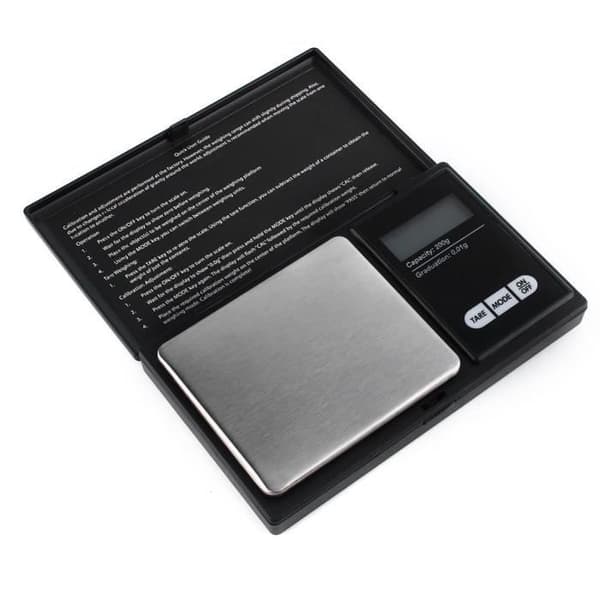 Fickvåg - Ospecificerad - 200g - 0,01g Noggrannhet - LCD-display - Rostfritt stål