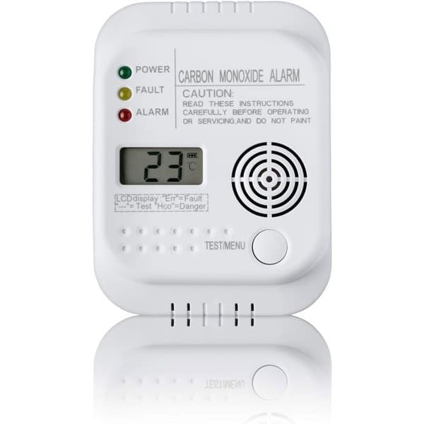 Kolmonoxiddetektor - TANDE - LM 201A - Batteridriven - CO- och temperaturdisplay - Elektrokemisk sensor