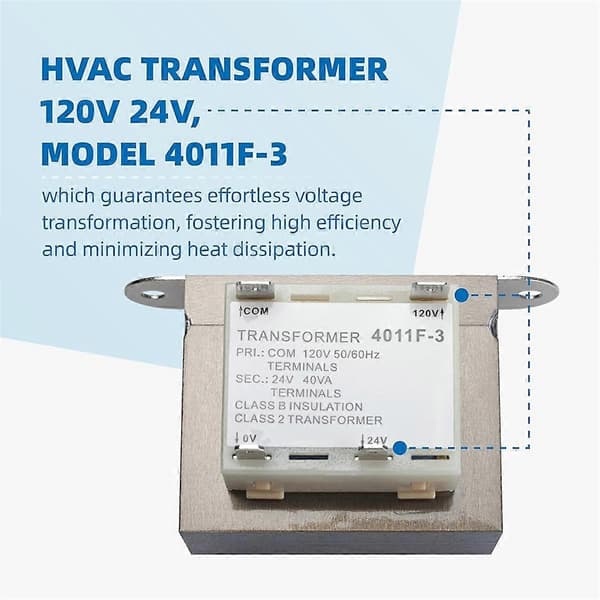 4011F-3 Trane Ovnsutskifting 120V til 24V transformator 40VA - for ovner/HVAC-utstyr, 24 volt
