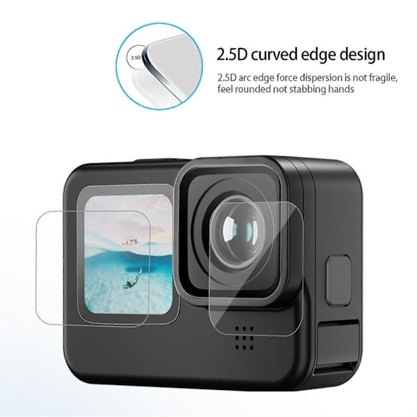 1 Set Kameraväska Stötdämpande Anti-fall Repsäker Dammtät Anti-förlust Elektrostatisk Vidhäftning Kameralinsskydd för GoPro11/10/9 QingHai