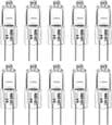 G4 20W 12V T3 JC Typ 2-stifts bas ersättningshalogenlampor för underskåps- och landskapsbelysning (10-pack)