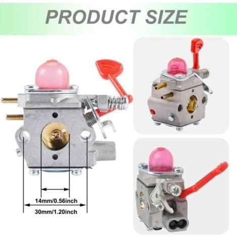 WT-875 Karburator til Craftsman 358794650 til Poulan Pro BVM200C BVM200VS Mac MC200VS 25CC 200mph