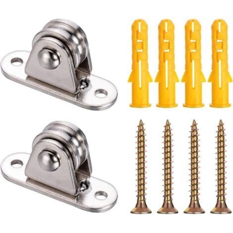 Set med 2 kullagerremskivor för rep, skuggsegel, växthus, markiser
