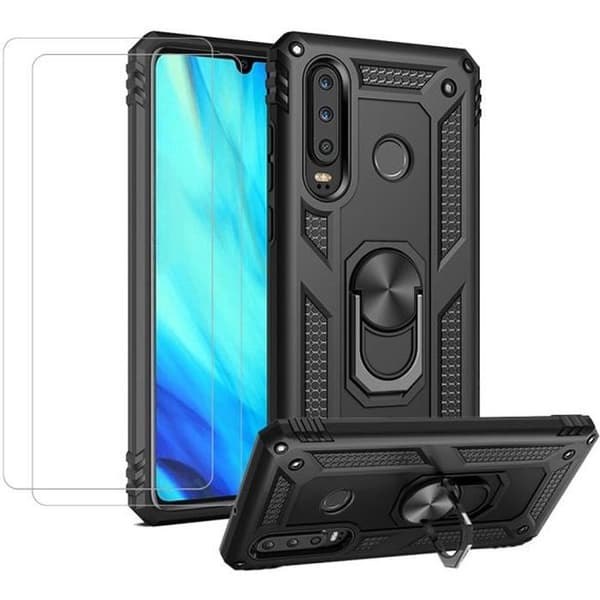 Fodral - MSK - Huawei P30 Lite - 360° Rotation - Härdat Glas - 2-i-1 Skydd