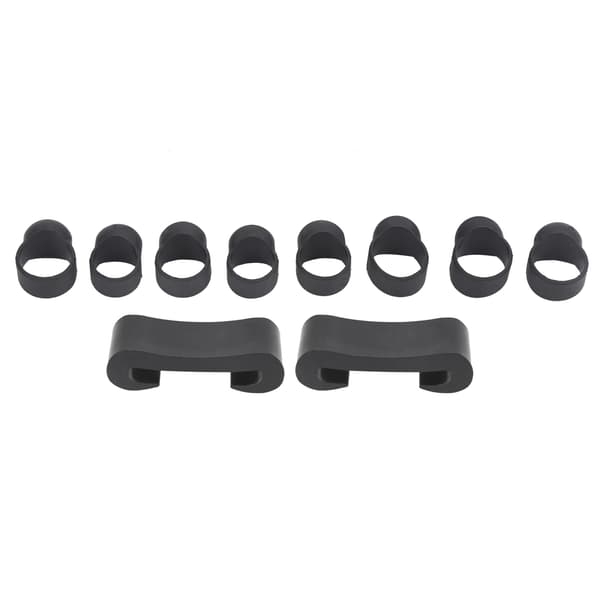 8 STK Tungtrommel Fingertupper Silikon Instrumenttilbehør med 2 STK Trommestikkholder