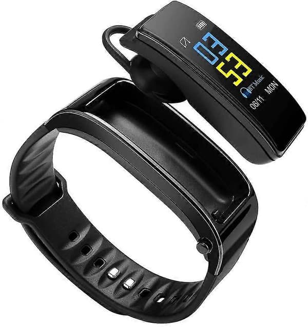 2-i-1 Smart Armband Bluetooth Headset Vattentät Klocka Trådlös Hörlur