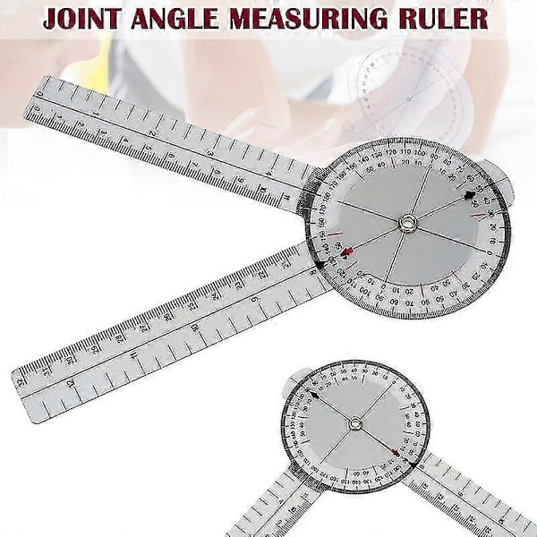Kalibrerad Goniometer Medicinsk Ledmätare 360 Graders Räckvidd Verktyg (1st, Klar Färg)