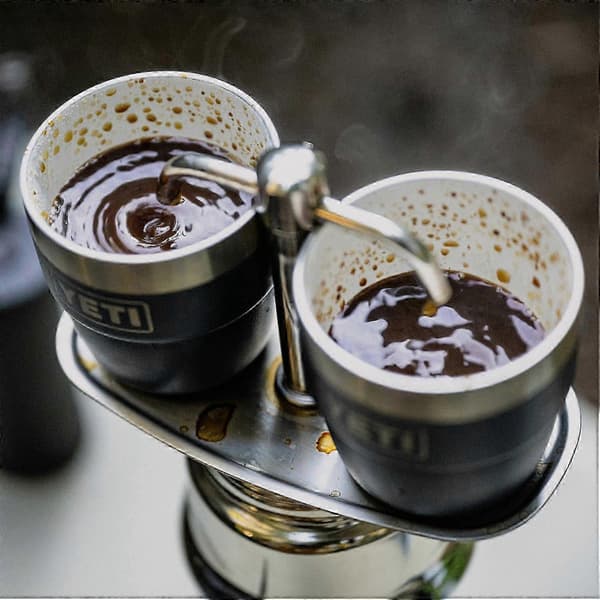 2-pakning rustfrie stål vakuumisolerte kopper for espresso og kaffe, 120 ml