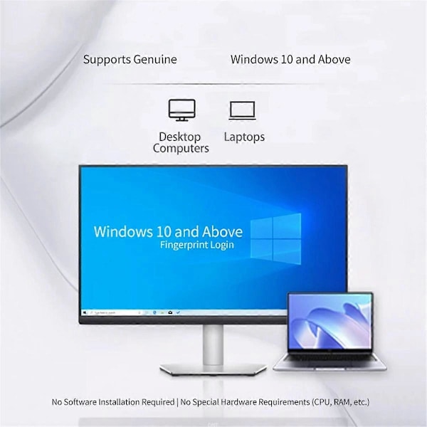 För Windows 10 11 Hello Biometrisk Fingeravtryck Inloggning USB Läsarscanner Enhet Biometrisk Säkerhet Ke