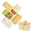 Madkasse - Dobbeltlag - Gul - PP (polypropylen) - 18×10×11 cm