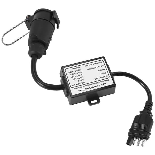 Us To Europe Trailer Light Converter 4 Way Flat Socket (amerikansk køretøj) Til 7 Way Round Socket (eu