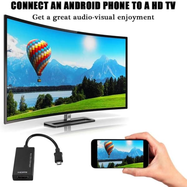 micro-USB–HDMI-sovitinkaapeli micro-USB–HDMI HD-muunnoskaapeli matkapuhelimen television katseluun