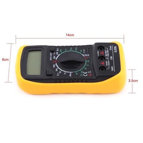 LCD Digital Multimeter Voltmeter XL830L AC - DC Modstand Strøm Volt Ohm