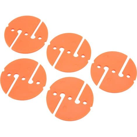 runda, orange PVC dyklinjemarkörer för säkerhet under vattnet