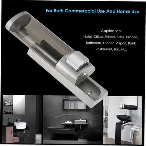 200 ml väggmonterad tvåldispenser för badrum, toalett, hotell