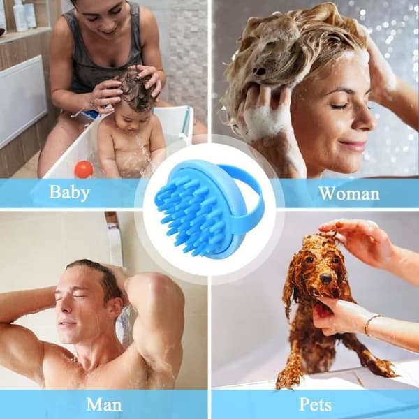 Hårborste - Ej specificerad - Hårbottenmassageborste - Silikon - Halkfri - Hållbar