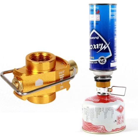 Camping Gassparer Pluss Gasskonverterer Skifter Påfyllings Flat Tank
