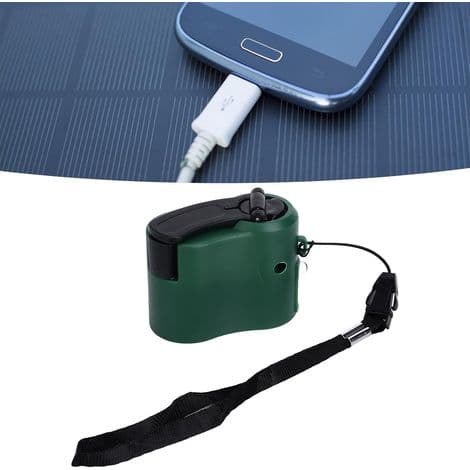 USB handvevsladdare, bärbar nödgenerator med LED