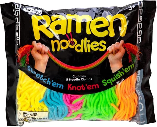 Ramen Nudlar - Fluorescerande Stretchiga Nudlar Elastiska Fidget Leksaker