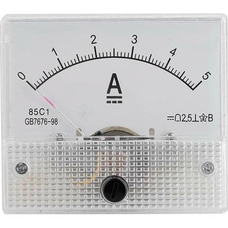 (5A Ammeter) Analog DC Ammeter og Voltmeter, Analog DC C