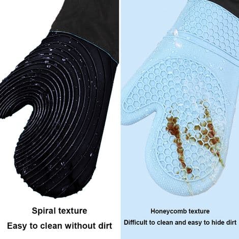 Pakke med 2 silikone isolerende handsker - Handsker med sorte sømme