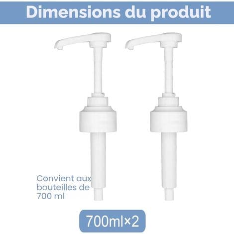 2-delad sirapspump för Monin sirapsdispenserpump med återanvändbar slang, 10 ml doseringspump för Monin 700 ml sirapsflaskor