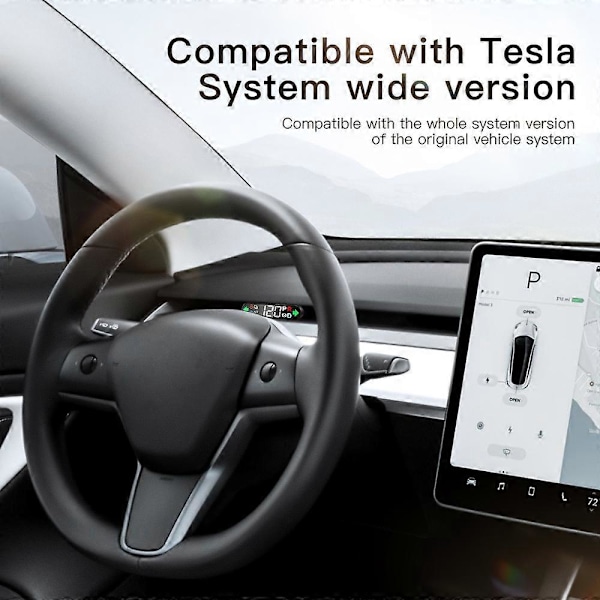 HUD Head-Up Display för Tesla Model 3 Model Y 2022 2021 Dedikerad Elektronik Digital Hastighetsmätare Biltillbehör