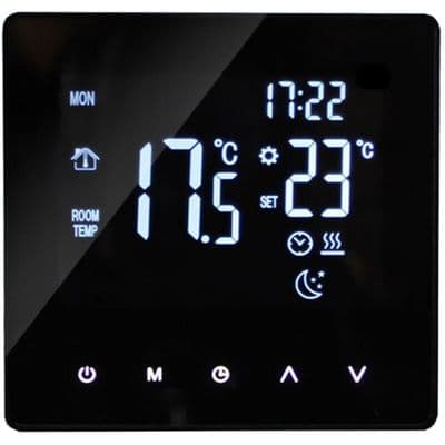 Smart varmetermostat - ZOR® - LCD berøringsskjerm - Programmerbar 5+2/6+1/7 dager - Minnefunksjon