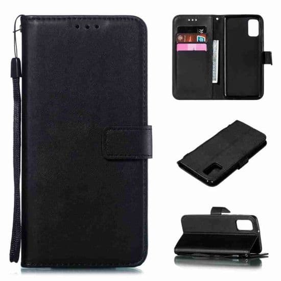 Etui - Samsung Galaxy A41 - PU Læder - Kortholder & Stand - Blød Sort