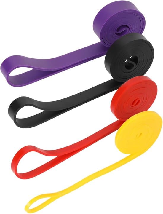 Motståndsband Pull-Up Assist Set, Träningsband för män och kvinnor, Fysioterapi, 4-pack