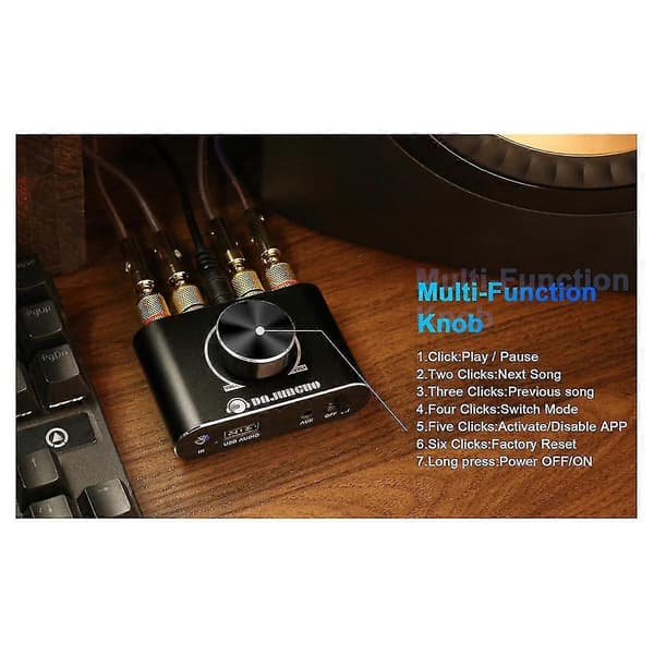 2.0-kanals 20W+20W Bluetooth-förstärkare med fjärrkontrollfunktion, stöder Bluetooth/USB/AUX-ingång