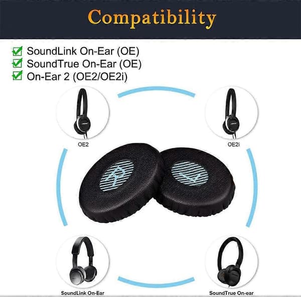 Profesjonelle øreputerstatninger for Bose On-Ear 2 (OE2 & OE2i)
