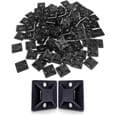 Selvklæbende kabelbinderbaser - Noname - 100 stk. - Nylon - Sort - 25 mm x 25 mm