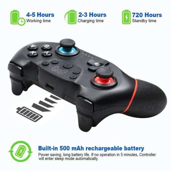 Gamepad - M2 - Nintendo Switch - Trådlös - Bluetooth - Inbyggd Vibration