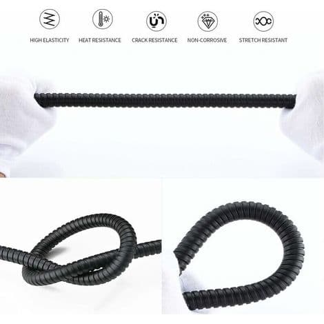 Ulisem Bruseslange i Rustfrit Stål, 1,5 Meter Anti-Twist Fleksibel Bruseslange til Håndbruser og Hovedbruser, Sort