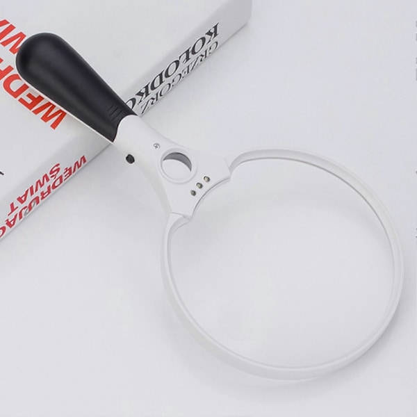 137mm LED Förstoringsglas Stor Bred Användning ABS Multifunktionellt Förstoringsglas för Identifiering QinHai