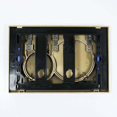 Geberit Sigma01 Kompatibel Spyleplate – Børstet Gullfinish, Diskret Design, Ref 115.770