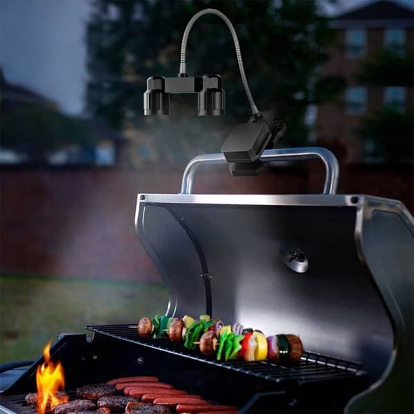 Justerbar LED BBQ-lampe til grill, grilltilbehør til camping, udendørsfester
