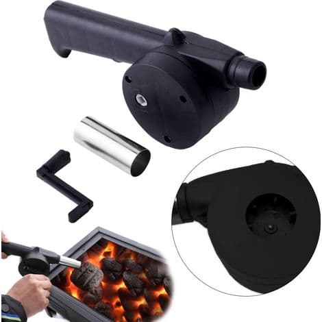 Bærbar ventilator til grill, pejse og ovne -