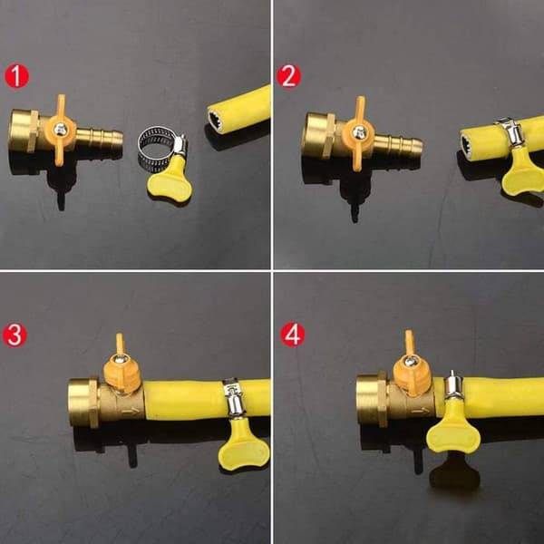 Pakke med 10 slangeklemmer i rustfritt stål, 10-16 mm