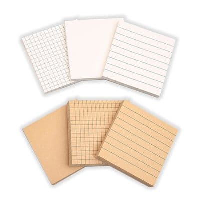 Kreative sticky notes, en pakke med 6 sticky notes, kontor- og studie-sticky notes
