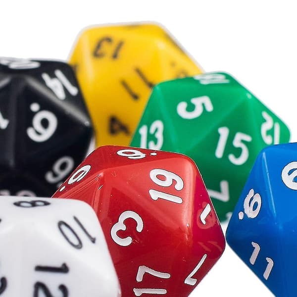 Tärningar, 20-sidig ädelstenstärning, tärningsspel, tärningsset, tärningsspel