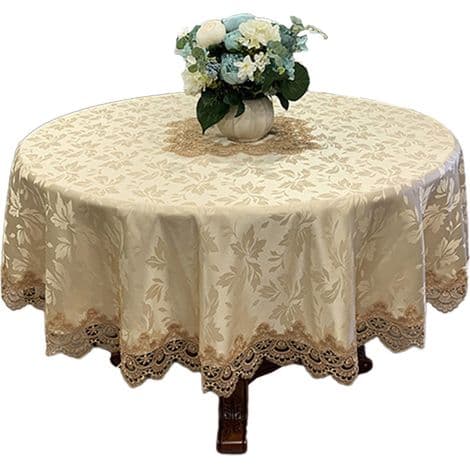rund dug - 181 Klassisk Guld - 130 cm i diameter (passer til runde borde fra 70 til 90 cm)